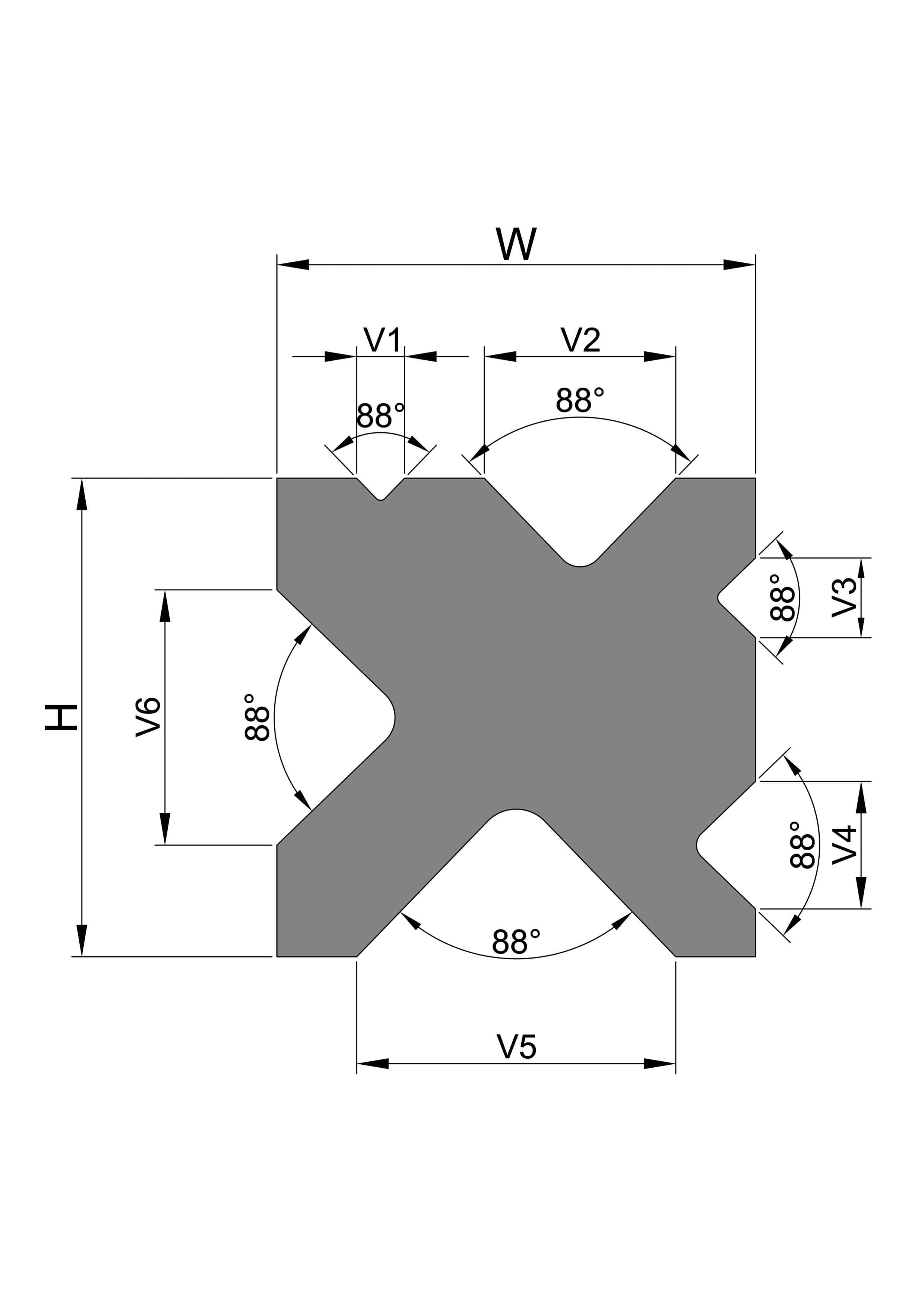 Multi 'V' Die - 88˚